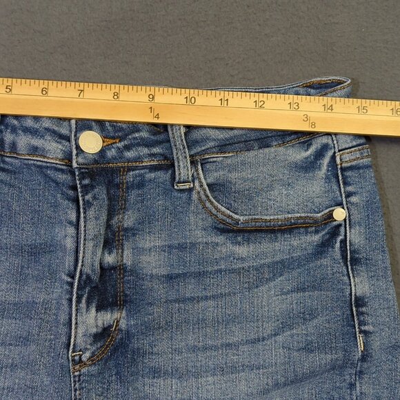 Judy Blue Jean Shorts Women's L Blue Denim Cutoff - Picture 3 of 9